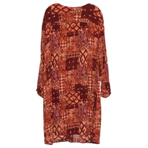 Peasant Dress Bohemian Festival‎ Patchwork Midi Plus Size 2X Southwestern Gauze thumbnail 2