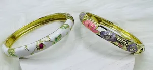 Flower Enamel Cloisonne Bracelet Bangle Bundle thumbnail 1