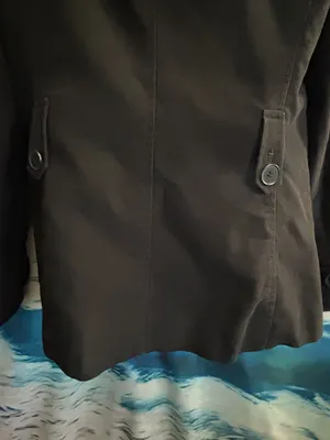 Anne Taylor Loft Black Women's Double-Breasted Jacket with Faux Fur Collar SZ 6 thumbnail 9
