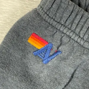 Aviator Nation Charcoal Gray Rainbow Stripe Sweatpants Joggers Womens Size‎ S thumbnail 3