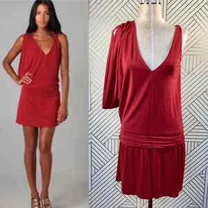 Haute Hippie Crimson Crush‎ Cowl Sleeve Mini Dress thumbnail 2