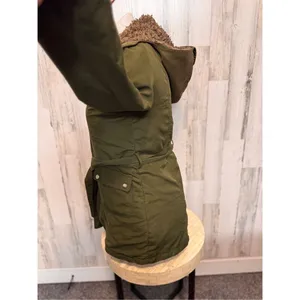 JYY Faux Fur Jacket Removable Raincoat Green Size S thumbnail 5