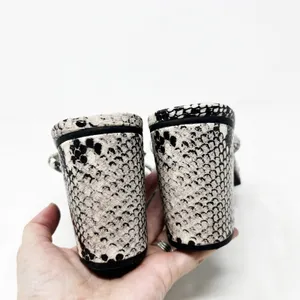 [A New Day] Snake Print Snakeskin Faux Leather Strappy Chunky Block Heels Sz 10 thumbnail 5