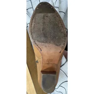 Frye Jennifer Leather Ankle Booties Brown Zipper Heeled Womens Size 7‎ READ thumbnail 13