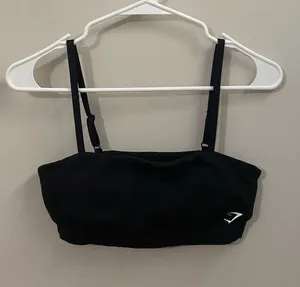 Gymshark Black Slim-Strap Sports Bra thumbnail 1