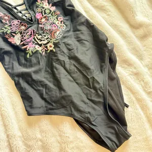 Altar’d State Embroidered Floral Deep V One Piece Swimsuit Large thumbnail 5