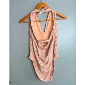 J. Crew Floral Print Halter One Piece Swimsuit Size 10 thumbnail 3