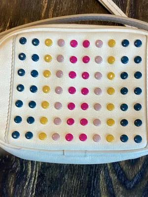 Fossil White Crossbody with Multicolor Studs thumbnail 8