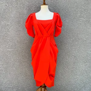 Gabrielle Union for New York & Co Orange Crepe Dress, size S thumbnail 2
