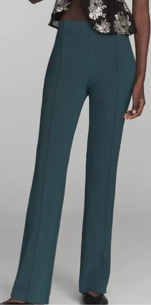Anthropologie Maeve Poppy Kick Flate Pull On Pants Green Size XXS thumbnail 1