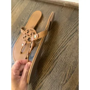 Tory Burch Miller Sandals Sz 11 brown Leather thumbnail 3