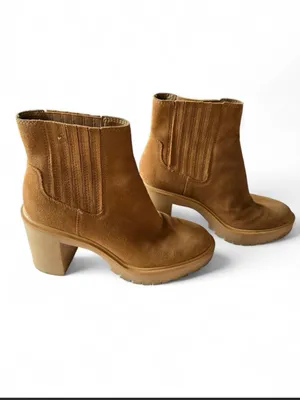 Dolce Vita Women’s Castor H20 Waterproof Suede Ankle Boot Chunky Heel Camel thumbnail 4