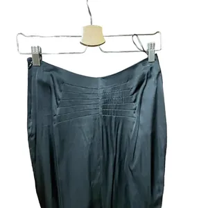 Retrofête Caye Hi-Low Silk Skirt in‎ Black Size XS thumbnail 7