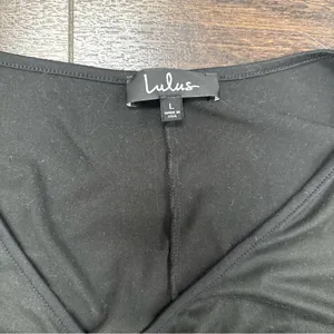 Lulu's‎ Black Ruched Long Sleeve Top thumbnail 2