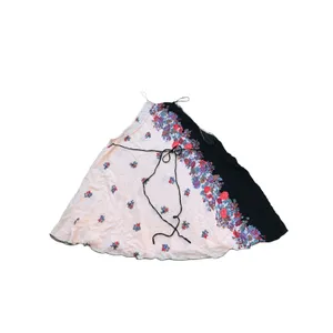Intimately Free People Floral Halter‎ Top XS Black Pink Boho Trapeze Flowy thumbnail 3