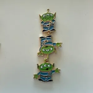 Disney Pixar x Baublebar Toy Story Alien Drop‎ Earrings Green Blue Enamel New thumbnail 4
