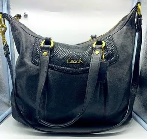 COACH Ashley black leather satchel thumbnail 1