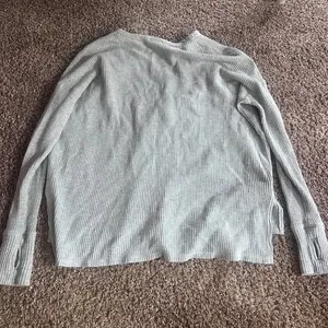 Offline aerie grey waffle long sleeve top thumbnail 2