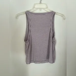 American Eagle Soft & Sexy Striped Muscle Tank Top Large Purple thumbnail 4