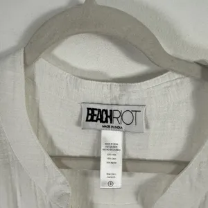 Beach Riot Sandra Midi Dress White Swim Coverup 100% Cotton Coastal Womens Small thumbnail 5