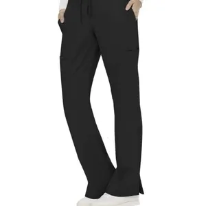 NEW Cherokee Workwear Black Scrub‎ Pants Medical Career Comfort Stretch LT thumbnail 3