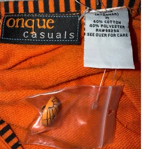 vintage Onque Casuals orange Halloween cardigan embroidered cats pumpkins medium thumbnail 4