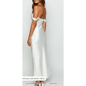 Beginning Boutique Maxi Dress Off Shoulder Formal Ela Size US2 White thumbnail 6