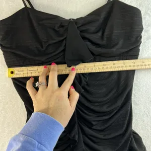 Vintage Y2K Takara L Large Babydoll Top Ruched Ruffle Tank Whimsygoth Goth Fairy thumbnail 13