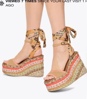 Kurt Geiger Chelsea Scarf Wedge Heel Women EU 37 US 7 thumbnail 1
