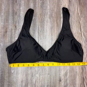 Aerie Womens Black Bikini Swim Top Scoop Neck Basic Neutral Plus Size XL thumbnail 8