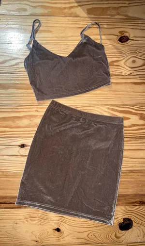 Velour Going Out Set Gray Size M thumbnail 1