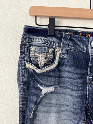 Rock Revival Betty Boot Distressed Embellished Jeans 27 thumbnail 16