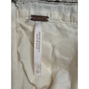 Free People Apple of Eye Lace Mini Skirt Tea Cream Black Trim Size‎ 10 thumbnail 4