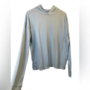 UNDER ARMOUR HeatGear Light Blue Long Sleeve Hooded Sweatshirt Hoodie - Size XL thumbnail 3
