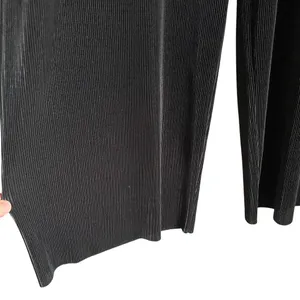 Express Tricot Minimalist Black Trouser Pleated Pull on Pants sz Medium Neutral thumbnail 9