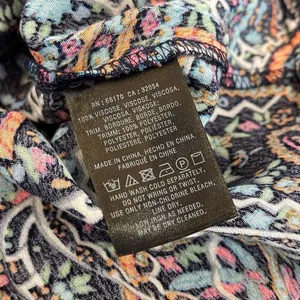 Anthropologie Maeve Women’s Paisley Long Sleeve V-Neck Dress Maplewood Blue Smal thumbnail 11