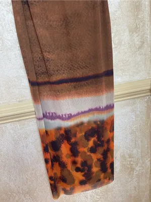 ZARA Tulle Brown Ombre Animal Print Mesh Halter Maxi Dress Festival Vacation S thumbnail 11