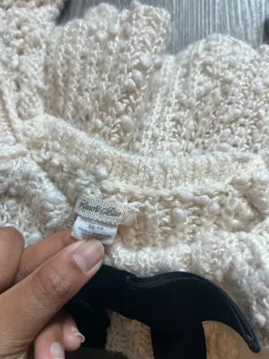 Kimchi Blue Crochet White Open Back Ruffle Tank Top XS thumbnail 3