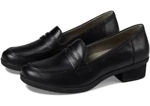 Dansko Danika burnished black‎ leather loafers stacked heel women's size 40/9.5 thumbnail 1