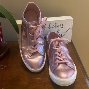 Converse One Star Metallic Pink Low Top Sneakers Women’s 6 thumbnail 2