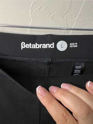 Betabrand Classic Bootcut Dress Yoga Pants Black Stretch Workwear Large L thumbnail 5