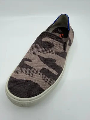 Rothy's women's slip-on sneakers feature a retired taupe camo knit pattern. SZ 7 thumbnail 5