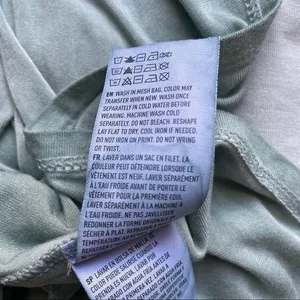 American Eagle Soft & Sexy Top Sz Small Sage Green Lace Up Y2K 2000s Long Sleeve thumbnail 7