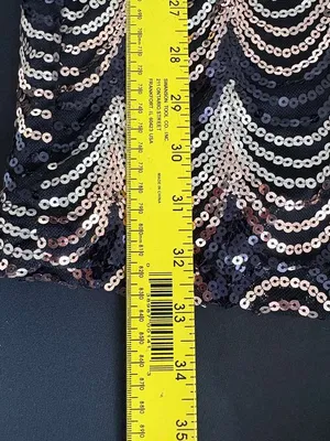 vintage Windsor Black Dress with Rose Gold & Silver Sequins thumbnail 7