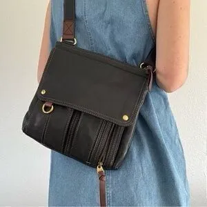 Fossil Morgan Vintage Traveler Genuine Leather Messenger Crossbody Shoulder Bag thumbnail 1
