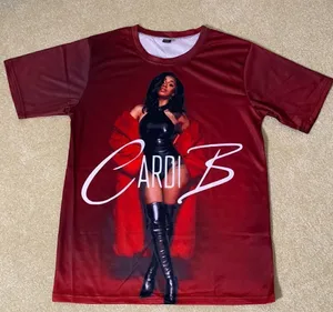 Unisex Women’s Men’s Cardi B Short Sleeve T-Shirt Size XS NEW thumbnail 1