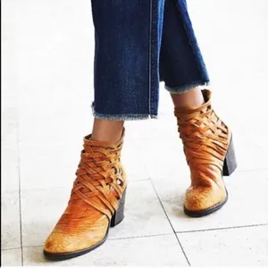 Free People Brown Suede Ankle Boots thumbnail 2