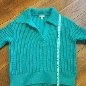 J. Crew ribbed cotton Johnny collar‎ sweater polo emerald forest size xs thumbnail 11