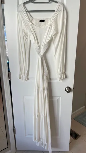 Amazon White Long Sleeve Sundress thumbnail 3