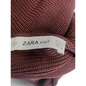 Nwt ZARA | S | Dress Knitwear Collection Long Double V-neck Slip Choc Brown thumbnail 6